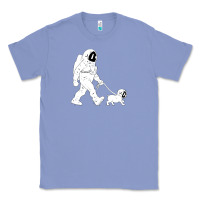 Colony Blue walking the dog astronaut Classic Tee - linhVisuals