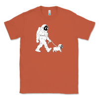 Copper walking the dog astronaut Classic Tee - linhVisuals