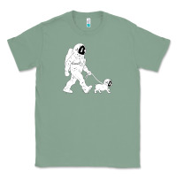 Sage walking the dog astronaut Classic Tee - linhVisuals