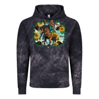 Cloud Black western rodeo horse cowhide sunflowers Vintage Hoodie - BarkalooDesign