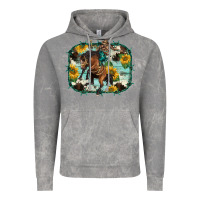 Cloud Rock western rodeo horse cowhide sunflowers Vintage Hoodie - BarkalooDesign