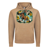 Vintage Coffee western rodeo horse cowhide sunflowers Vintage Hoodie - BarkalooDesign