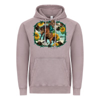 Vintage Zinc western rodeo horse cowhide sunflowers Vintage Hoodie - BarkalooDesign