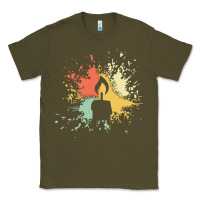 Army Green candle t  shirt c a n d l e i n k s p l a s h t  shirt Classic Tee - linhVisuals