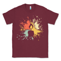 Burgundy candle t  shirt c a n d l e i n k s p l a s h t  shirt Classic Tee - linhVisuals