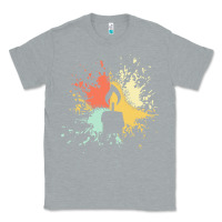 Heather Grey candle t  shirt c a n d l e i n k s p l a s h t  shirt Classic Tee - linhVisuals