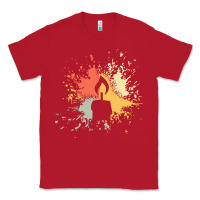 Red candle t  shirt c a n d l e i n k s p l a s h t  shirt Classic Tee - linhVisuals