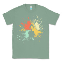 Sage candle t  shirt c a n d l e i n k s p l a s h t  shirt Classic Tee - linhVisuals