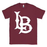 Burgundy long beach  the beach Classic Tee - linhVisuals