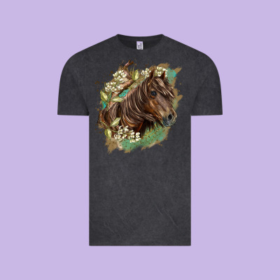 Missouri Horse Floral Background Vintage Tee Designed By Lillyallendesigns