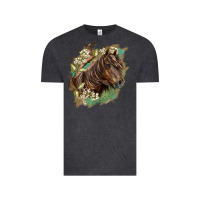 Vintage Black missouri horse floral background Vintage Tee - LillyAllenDesigns