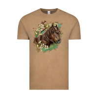 Vintage Coffee missouri horse floral background Vintage Tee - LillyAllenDesigns