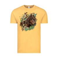 Vintage Mustard missouri horse floral background Vintage Tee - LillyAllenDesigns