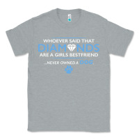 Heather Grey whoever said that diamonds are a girls best friend never owned a dog Classic Tee - linhVisuals