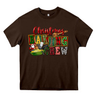 Chocolate Brown Christmas baking crew Heavy Core Tee - FaDigitalArtStudio