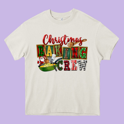 Christmas Baking Crew Heavy Core Tee Designed By Fadigitalartstudio