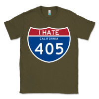 Army Green los angeles california interstate 405 (i 405) sweatshirt Classic Tee - linhVisuals