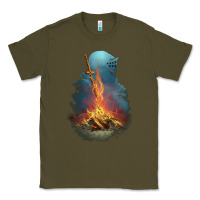 Army Green Souls Bonfire Classic Tee - linhVisuals