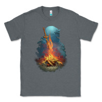 Charcoal Heather Souls Bonfire Classic Tee - linhVisuals