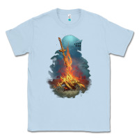 Dusty Blue Souls Bonfire Classic Tee - linhVisuals