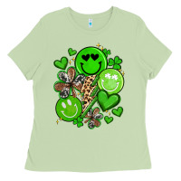 Matcha st patrick's day green smile Ladies Tee - Artiststas