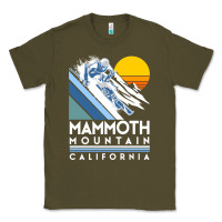 Army Green mammoth mountain california retro ski sweatshirt Classic Tee - linhVisuals
