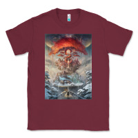 Burgundy The Painted World Classic Tee - linhVisuals