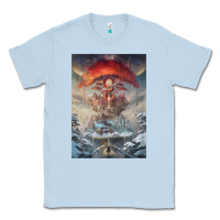 Dusty Blue The Painted World Classic Tee - linhVisuals
