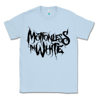 Dusty Blue Motionless In White Classic Tee - linhVisuals