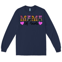 Navy western mama of girls Long Sleeve Tee - Artiststas