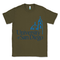 Army Green The university of san diego Classic Tee - linhVisuals