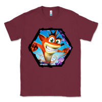 Burgundy CRASH BANDICOOT LEGENDS Classic Tee - linhVisuals