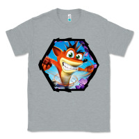 Heather Grey CRASH BANDICOOT LEGENDS Classic Tee - linhVisuals