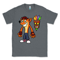 Charcoal Heather CRASH BANDICOOT Classic Tee - linhVisuals