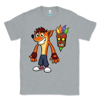 Heather Grey CRASH BANDICOOT Classic Tee - linhVisuals