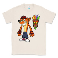 Natural CRASH BANDICOOT Classic Tee - linhVisuals