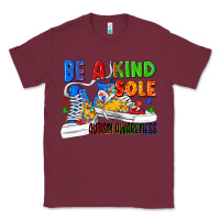 Burgundy Be a kind sole Autism Awareness Classic Tee - FaDigitalArtStudio
