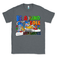 Charcoal Heather Be a kind sole Autism Awareness Classic Tee - FaDigitalArtStudio