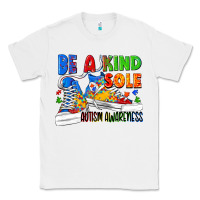 White Be a kind sole Autism Awareness Classic Tee - FaDigitalArtStudio