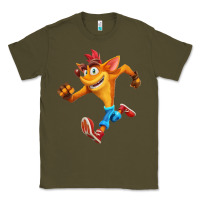 Army Green CRASH BANDICOOT Classic Tee - linhVisuals