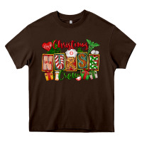 Chocolate Brown Christmas Nurse Crew Heavy Core Tee - FaDigitalArtStudio