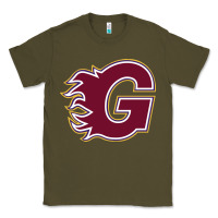 Army Green guildford flames Classic Tee - linhVisuals