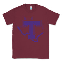 Burgundy tarleton tontexas Classic Tee - linhVisuals