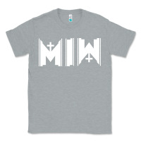 Heather Grey Motionless In White Classic Tee - linhVisuals