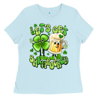 Baby Blue let's get shamrocked Ladies Tee - Artiststas