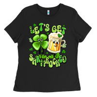 Black let's get shamrocked Ladies Tee - Artiststas