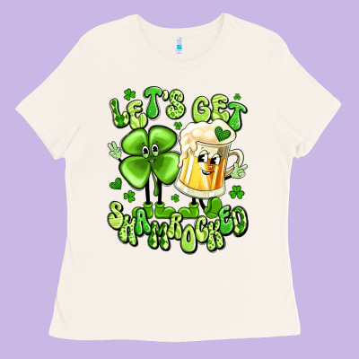 Let's Get Shamrocked Ladies Tee Designed By Artiststas