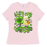 Bubblegum Pink let's get shamrocked Ladies Tee - Artiststas