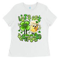 White let's get shamrocked Ladies Tee - Artiststas