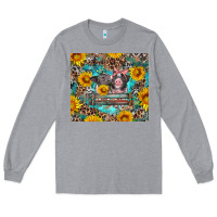 Heather Grey baby pigs with leopard cowhide and sunflowers Long Sleeve Tee - Artiststas